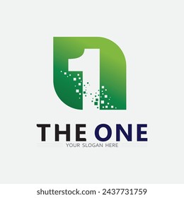 Number one logo and Vector Number design Stock Images Illustration 