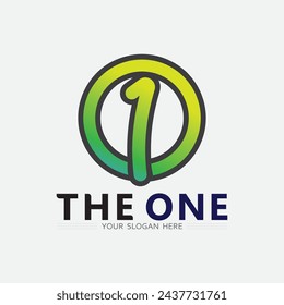 Number one logo and Vector Number design Stock Images Illustration 