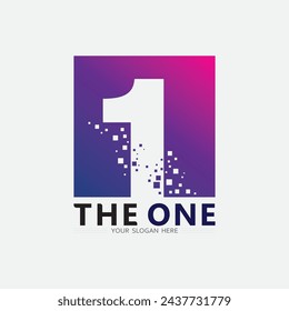 Number one logo and Vector Number design Stock Images Illustration 