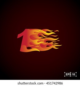 Number one logo,fire fast speed