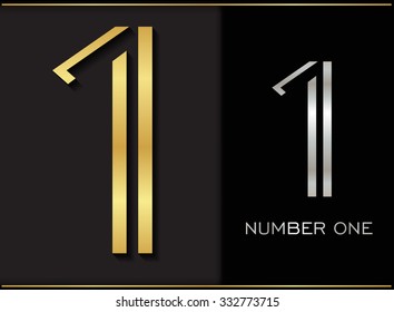 Number One Logo.Logo 1 Vector Template.