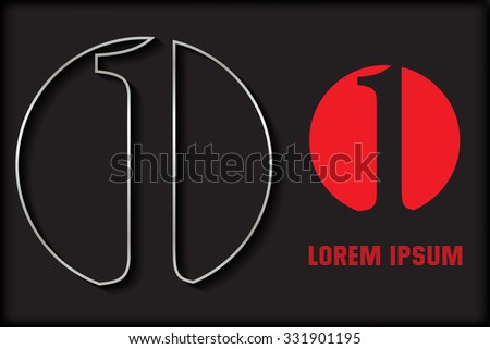 Number one logo.Logo 1 vector template.