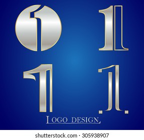 Number one logo.Number 1 logo design.Vector template.