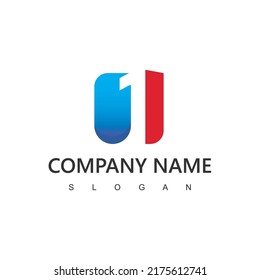 Concepto de logotipo espacial negativo número uno