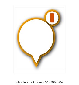 Number one on white .Poster or brochure template. Vector illustration