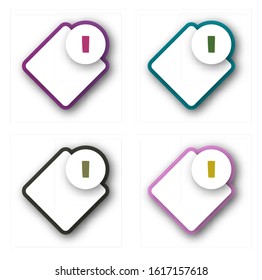 Number one on white .Poster or brochure template. Vector illustration