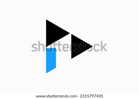 Number One With Play Button Logo Design Vector 