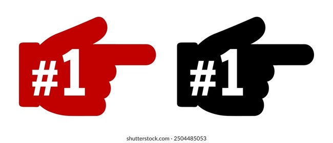 The number one pointer is in the shape of a hand, best icon