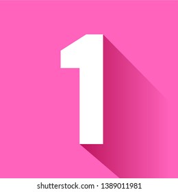 Number one poster logo on pink background