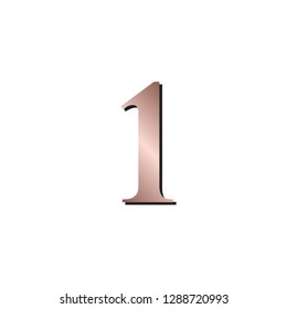 number one rose gold