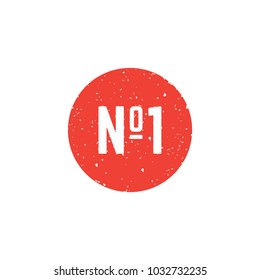 Number one round icon