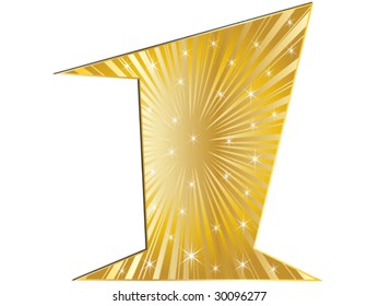 Number one shiny sunbeam texture vector illustration