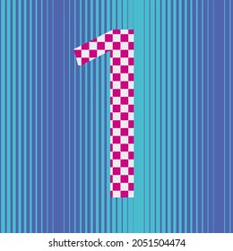 Number One signs vector images.