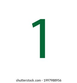 NUMBER ONE SIMPLE CLIP ART VECTOR