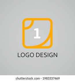 Número uno para el diseño de un logotipo sencillo