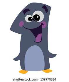 Nummer eins lächelnder Pinguin