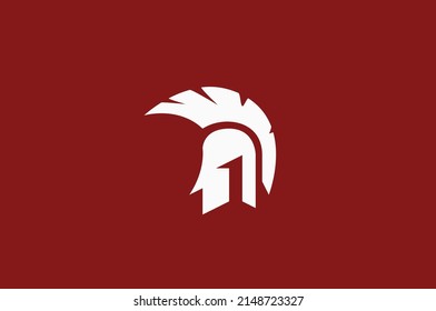 Number one spartan logo design