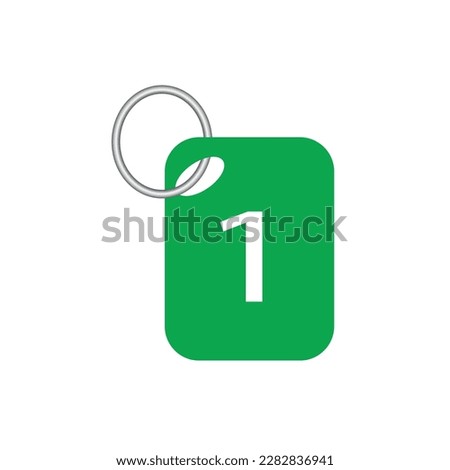 number one tag label for web and teaching materials.