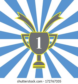 number one trophy symbol for the winner 