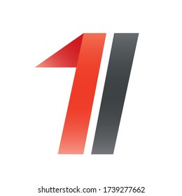 Number One two-colors logo concept 
