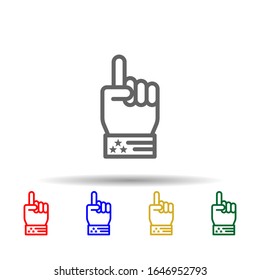 Number one, usa multi color style icon. Simple thin line, outline vector of 4th of july icons for ui and ux, website or mobile application