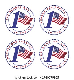 Number one in the USA vector badge for your business.