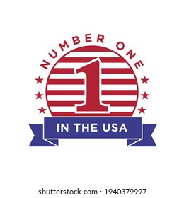 Number one in the USA vector badge for your business.