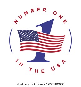 Number one in the USA vector badge for your business.