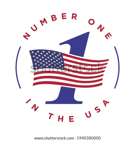 Number one in the USA vector badge for your business.