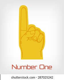 Number one. Vector flat illustration