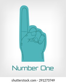 Number one. Vector flat illustration