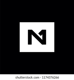 Number one vector logo black and white