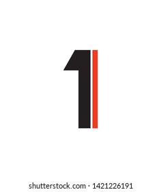 number one vector and symbol