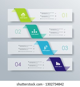 Number Option banners design, can be used for, online services,  websites and applications.