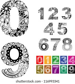 Number ornaments. Easy to edit. Use for any design you want.