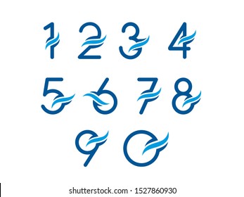 Number pack logo or symbol template design
