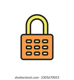 Ilustración vectorial de icono de bloqueo de número