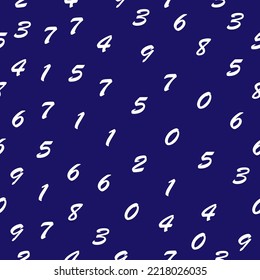 Number pattern graphic vector illustration on blue background