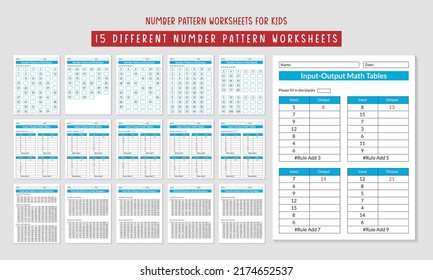 Number Pattern Worksheets Interior Design