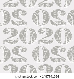Number in the pattern, year, date, seamless vector background.