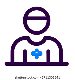 Symbol für die Nummernperson. Eine lineare Vektorgrafik einer Zahlenperson, einzeln auf weißem Hintergrund.