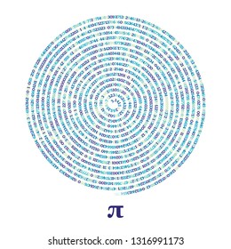 Number Pi - 3.1415 illustration vector circle