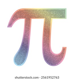 Number Pi. Happy Pi Day. March 14. Greeting card, craft design, Template, poster. Social media