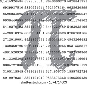 The number Pi. Numerical sequence.