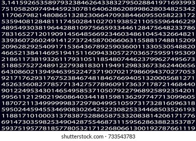 Number Pi On Black Background Stock Vector (Royalty Free) 733543783 ...