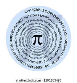 The Number Of Pi In A Spiral And Many Numbers After The Decimal Point