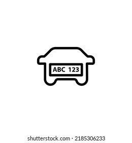 number plate icon vector design templates