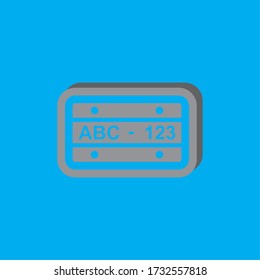 NUMBER PLATE ICON , VEHICLE ICON