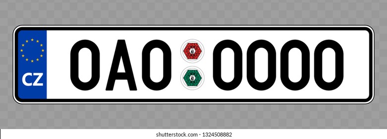 Number plate. Vehicle registration plates of Czech Republic