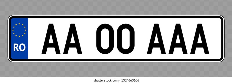 Number plate. Vehicle registration plates of Romania